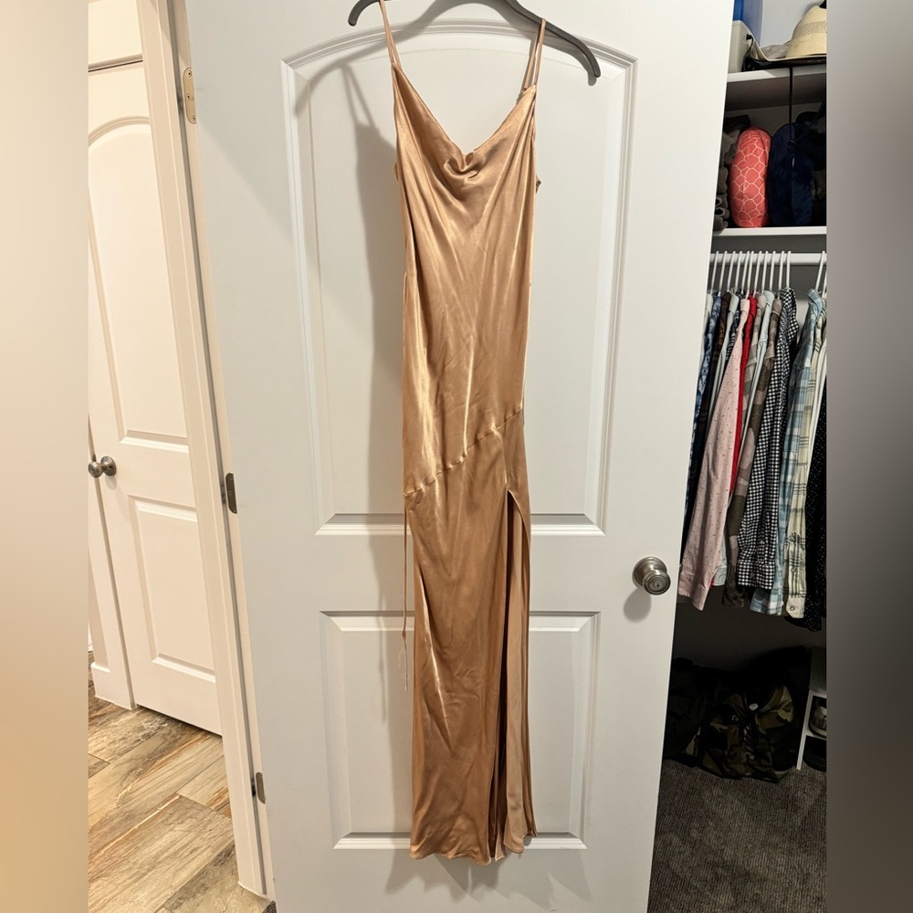 NWT Shona Joy cowl neck dress - La Lune Bias Cowl Maxi Dress in Desert Rose